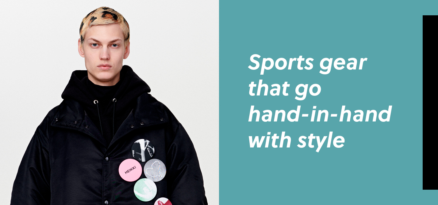 Sports gear that go hand-in-hand with style. Image of a young man in a Terinit winter coat.